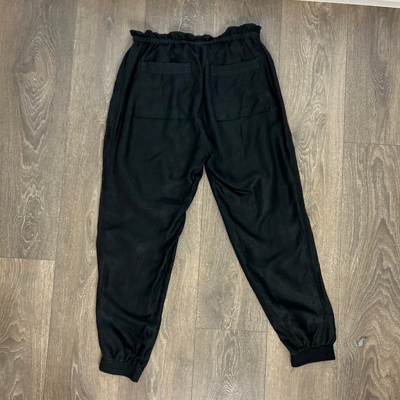 Aritzia Wilfred Woven Pants Drawstring Jogger Trouser Gauzy Black Size Small - Picture 7 of 9